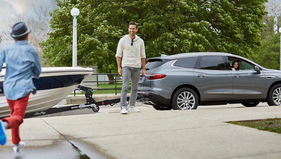 GM Vehicle Towing Boat