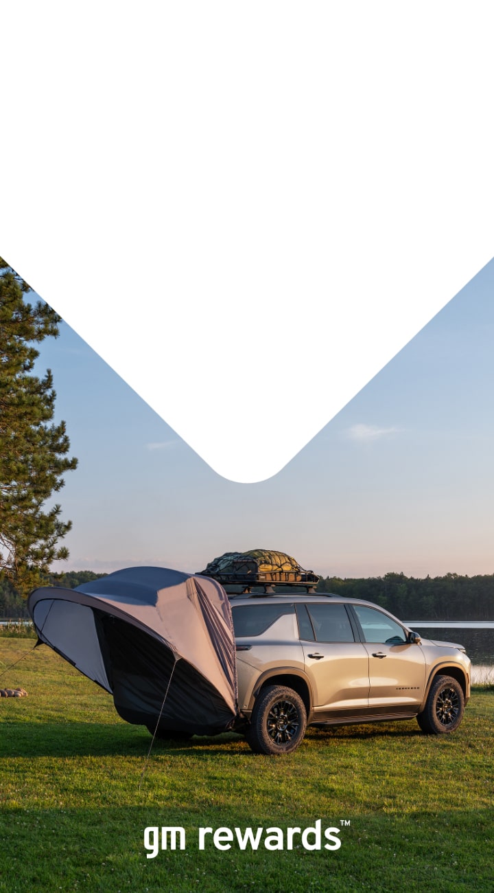 Chevy with camping tent accessory