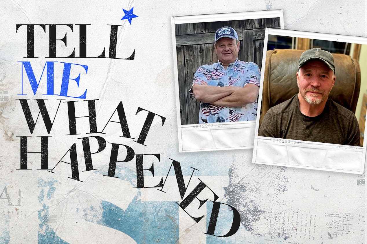 Tell Me What Happened logo and a photo of Kevin Ott featured in Season 3, Episode 3 of Tell Me What Happened: an original podcast by OnStar.