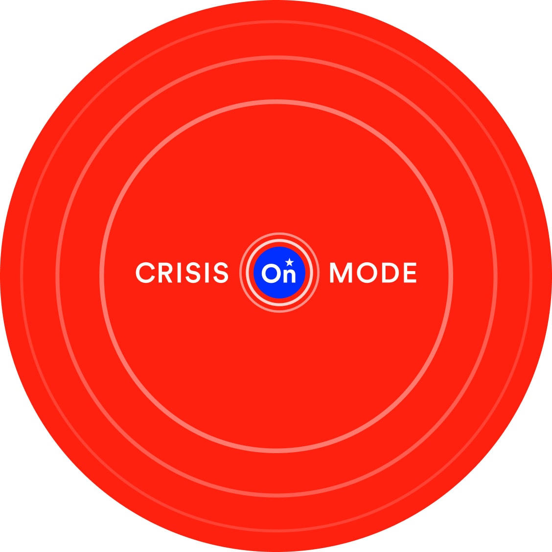 Red circle with the Crisis Mode logo