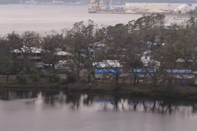 Aftermath of a hurricane