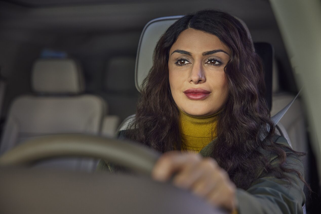 Close up of a Woman Driving 