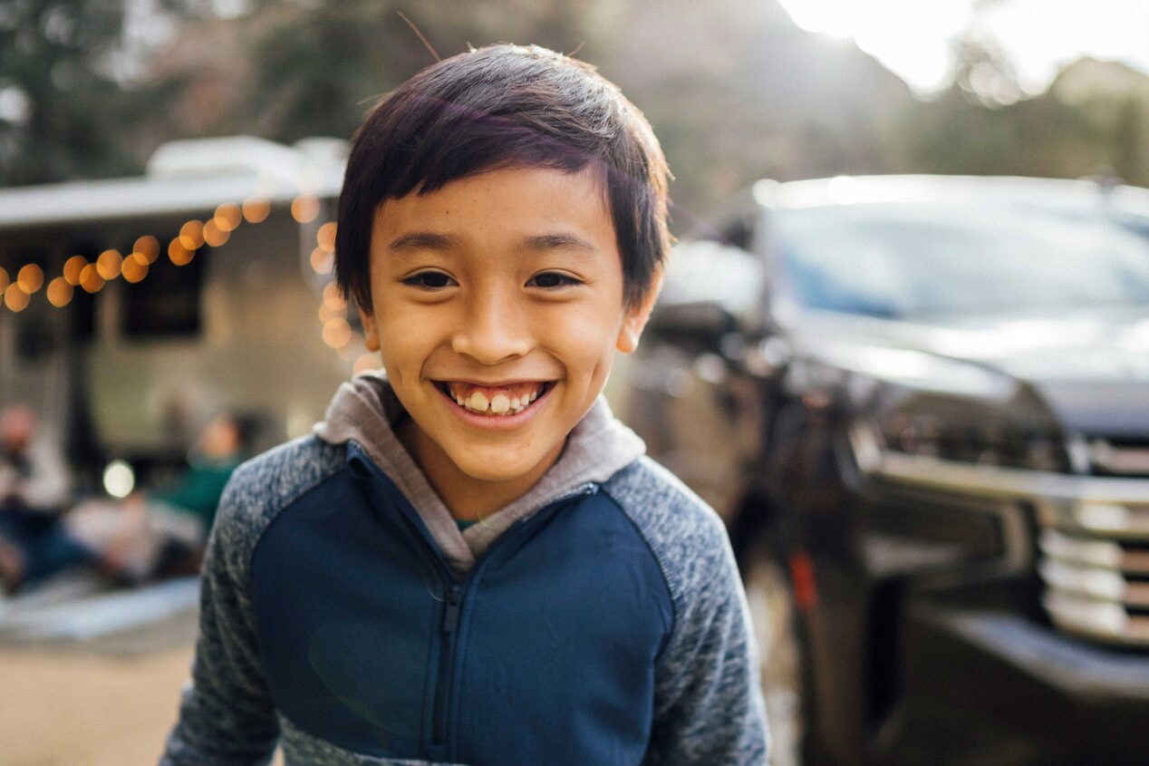 Little Boy Smiling at Camera